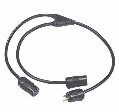Lex Edison 15A Two-Fer Splitter (1) Male to (2) Female