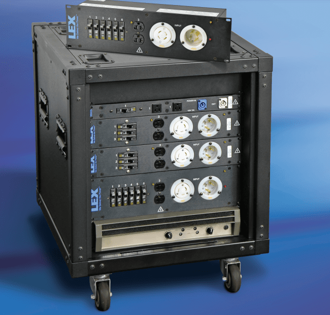 Lex Enclosed Rack Mount Power Distro Distribution BarnDoor