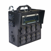 Lex Hanging Spider Box 50A California to NEMA 5-20 Edison GFCI|Feed Thru