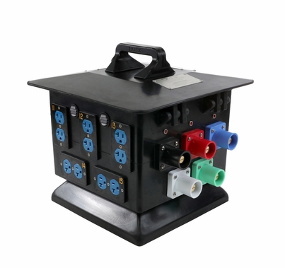 Lex Indoor Pagoda 100 Amp 3 Phase to (15) 20 Amp Duplex Receptacles