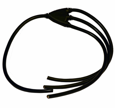 Lex Molded W Three-fer 12/3 SJOW 20a Splitter Cable w/ Blunt End
