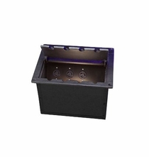 Lex Power Plus Floor Pocket with (2) 20A Stage Pin Female, PPF-2-AA