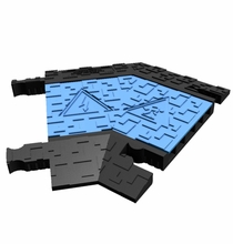 Lex PowerRAMP Cable Ramp 5 Channel 45 Degree Corner RIGHT