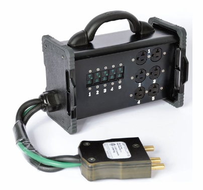 Lex Products 100 Amp Stage Pin Bento Hollywood Box w/ Tail, Edison