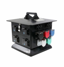 Lex Products Outdoor Pagoda 100A Cam Distro Box w/ (12) 20A GFCI Duplex