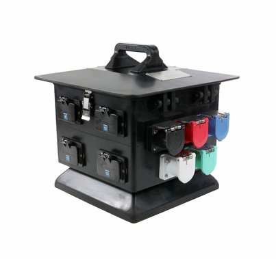 Lex Products Outdoor Pagoda 100A Cam Distro Box w/ (12) 20A GFCI Duplex