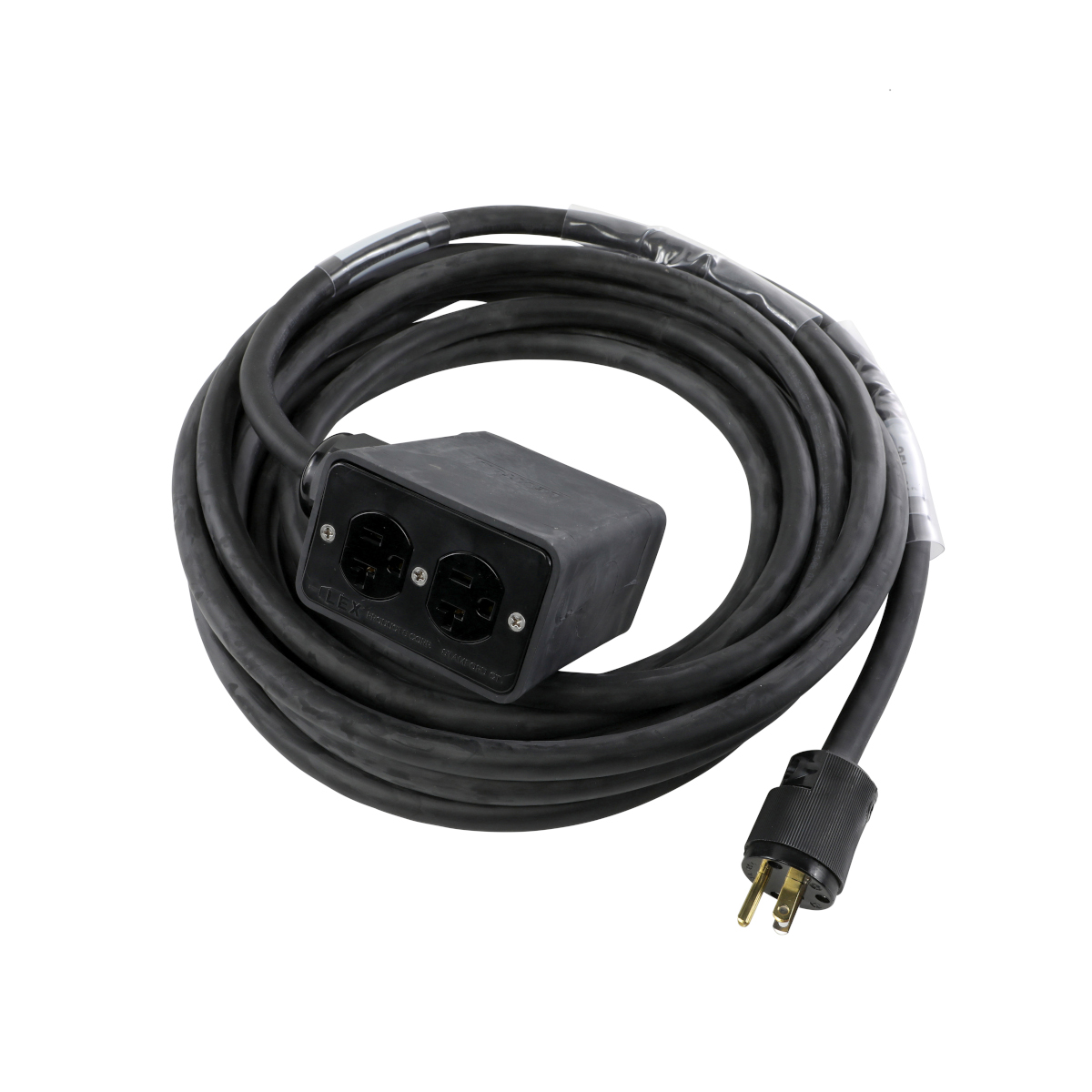 Lex Rubber Edison Quad Box with 1ft Tail 15A BarnDoor