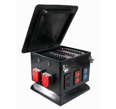 Lex Video Wall Power Distro Box w/ Cam Input, 19 Pin 208V Out