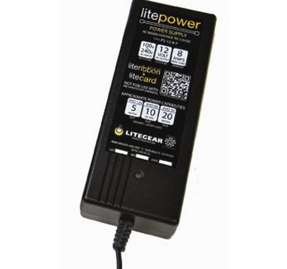 LiteGear LED LiteRibbon Power Supply 12V, 8A