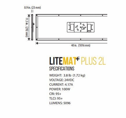 LiteGear LiteMat Plus 2L Hybrid LED Light Kit V-Mount