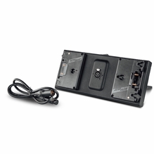 LitePanels Gemini 2x1 Dual Battery Bracket Gold Mount with XLR Cable