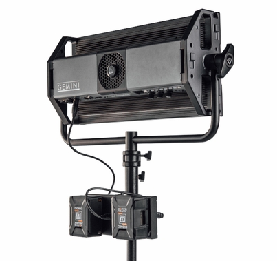 LitePanels Gemini 2x1 Dual Battery V-Mount Bracket with XLR Cable
