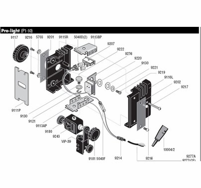 Lowel Pro Light P2-10 Lamp  Carriage with Socket 9276