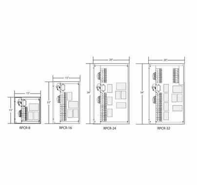 LynTec RPCR-8 RPC Relay Panel w/ (8) Single-Pole 30A Panasonic Relays