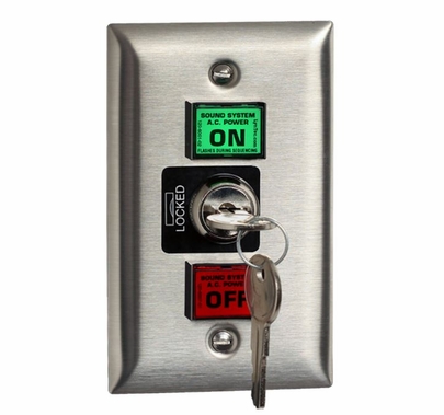 Lyntec SS-2PL Locking Single Gang Wall Plate Switch Set