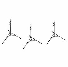 Manfrotto 3 PACK Black Alu Air Cushioned Compact Stand 7'8"