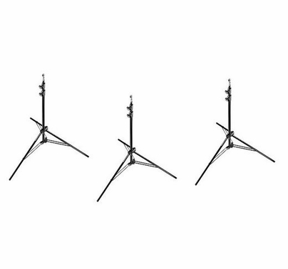 Manfrotto 3 PACK Black Alu Air Cushioned Compact Stand 7'8"