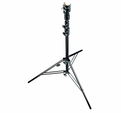 Manfrotto 3-Section Black Alu Senior Stand With Leveling Leg 007BU
