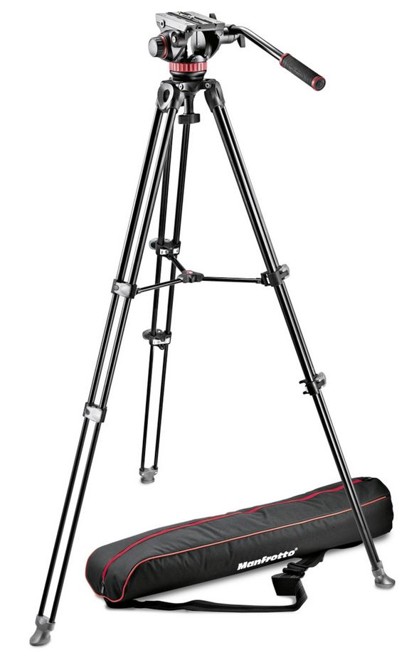 Manfrotto Video Camera Pro Tripod Kit MVK502AM1 Telescopic Twin Leg