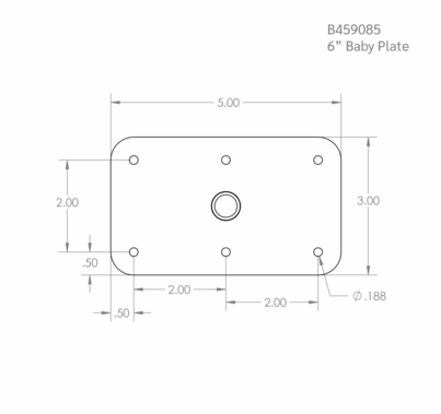 Matthews 6" Baby Wall Plate Black Hyper-Chrome