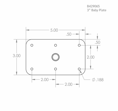 Matthews Black Hyper-Chrome 3" Baby Wall Plate Pigeon