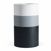 MicroGaffer Gaffer Tape 4 Pack 1"x8yds, Black, White, Grey