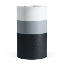 MicroGaffer Gaffer Tape 4 Pack 1"x8yds, Black, White, Grey