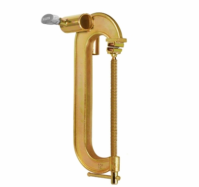 Modern 12" Junior C-Clamp with (2) 1 1/8" Receivers