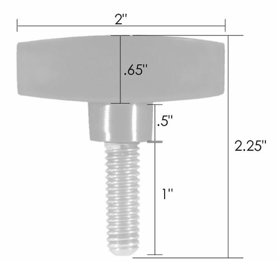Modern 3/8" T Handle Knob