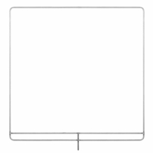 Modern 40x40in Uncovered Stainless Frame