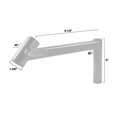 Modern 45 Degree Junior Drop Down 1 1/8"