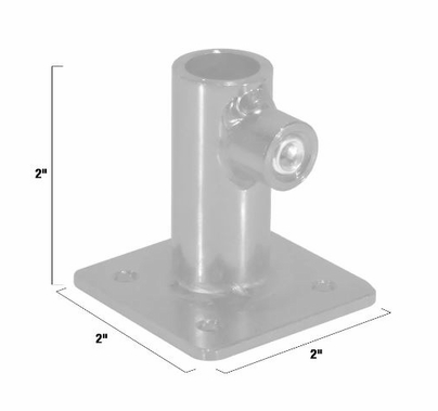 Modern 5/8" Diameter Baby Fitting Receiver Plate Vertical
