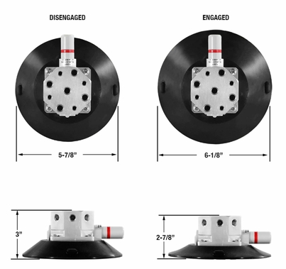 Modern 6" Suction Cup with Multi-Thread Block