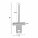 Modern Center Post w/Ear for Pipe Boom Kit for 1 1/2" Speed-Rail