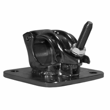 Modern Grid Clamp with 4" x 4.5" Flat Plate Black Zinc