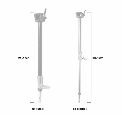 Modern Grid Clamp with Baby Telescoping Arm Hanger | 21" - 33"
