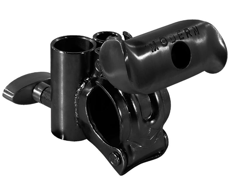 Modern Grid Clamp Junior and Baby Receiver Black Zinc BarnDoor