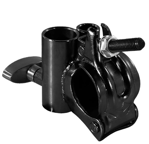 Modern Grid Clamp Junior and Baby Receiver Black Zinc BarnDoor