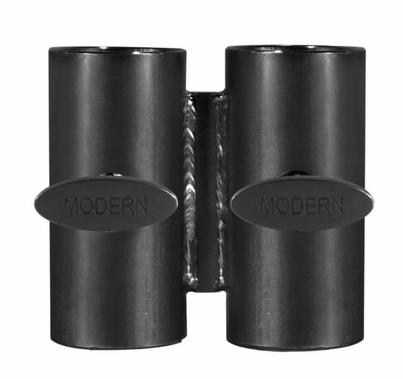 Modern Narrow Over Under for 1 1/4" Speed Rail Black Zinc