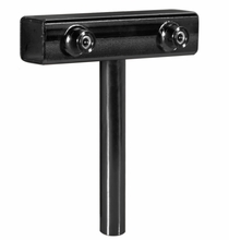 Modern Slider with Baby Pin 5/8" for 1" Square Tube | Black