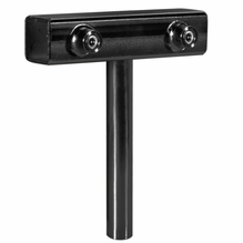 Modern Slider with Baby Pin 5/8" for 1" Square Tube | Black