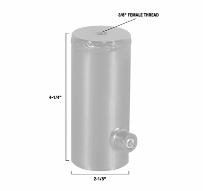 Modern Speed-Rail Receiver for 1 1/2" Pipe to 3/8" Female Thread