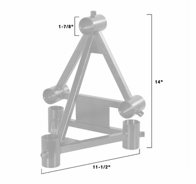 Modern Studio 1 1/4" Pipe Vertical Truss Corner for Bracket  013-2440-BZ