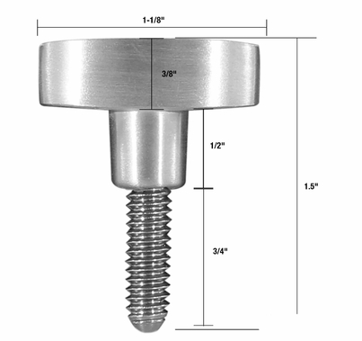 Modern Studio 1/4-20 Male Thread  Knob