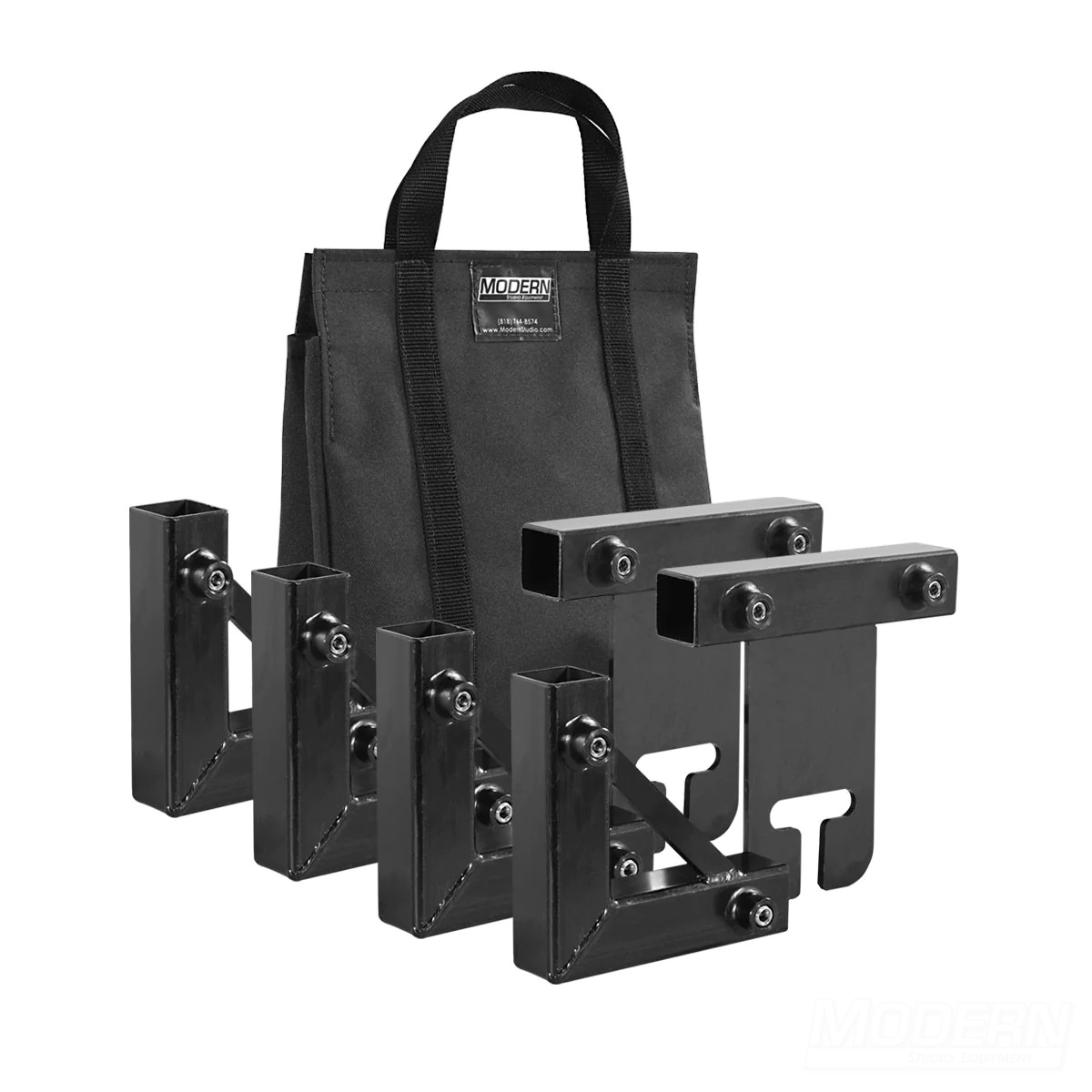 Modern 1" Square Tube Frame Kit with Bag FK1EBSBLACK BarnDoor