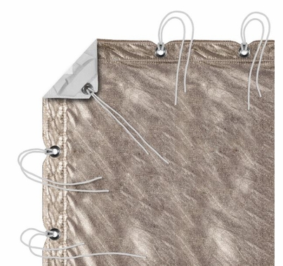 Modern Studio 12' x 20' Gold/White Lame with Bag