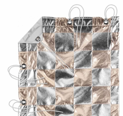 Modern Studio 12' x 20' Silver/Gold (Checker Pattern) with Bag
