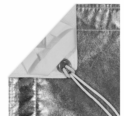 Modern Studio 12' x 20' Silver/White Lame with Bag