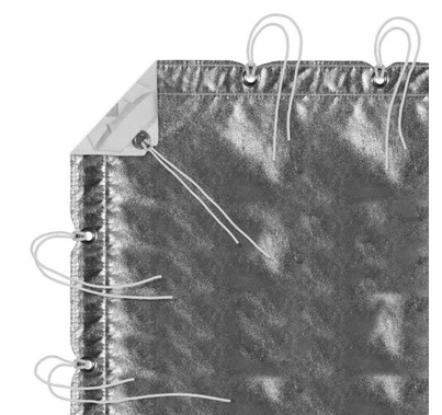 Modern Studio 12' x 20' Silver/White Lame with Bag