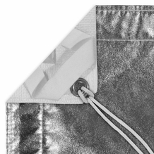 Modern Studio 12' x 20' Silver/White Lame with Bag